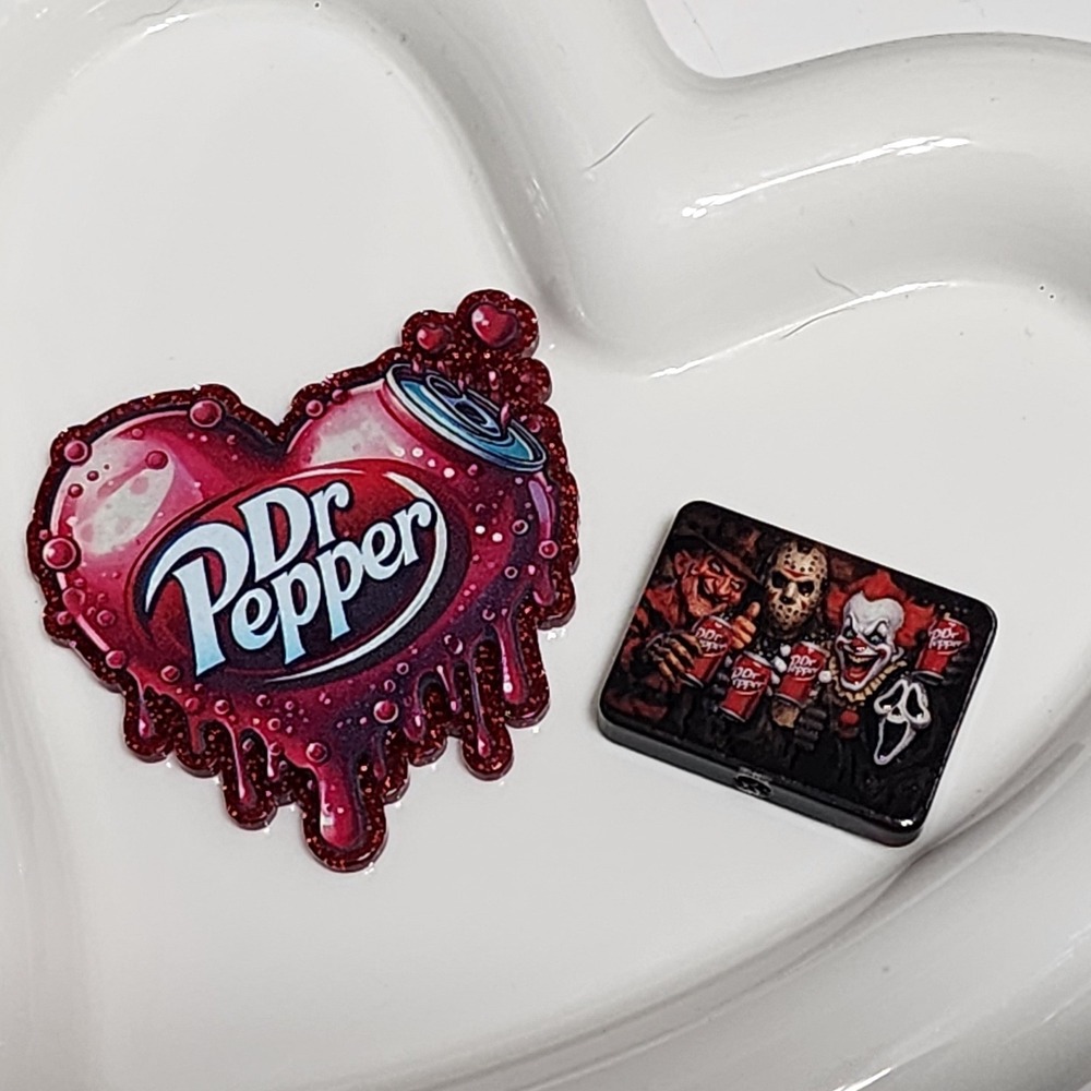 Pop Soda Horror Flatback Focal Bead Badge Bag Charm Magnet Beaded Pen Jewelry